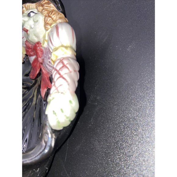 Fitz and Floyd Halloween Witch Candy Dish Vintage Glazed Ceramic 1992 - Picture 4 of 12